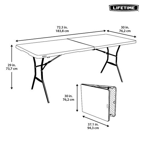 skládací stůl 180 cm LIFETIME 80333 / 80471