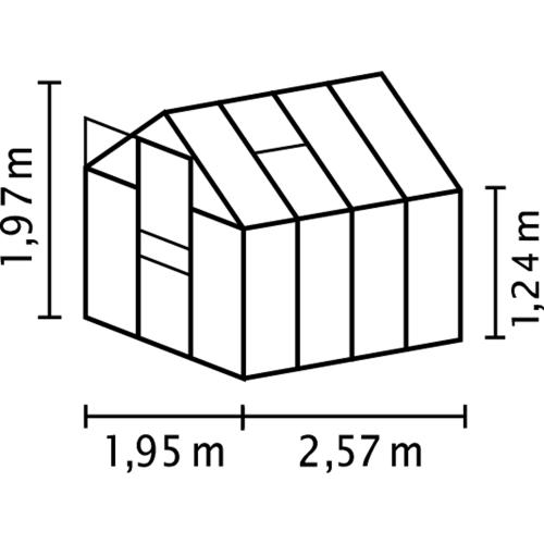 skleník VITAVIA VENUS 5000 číre sklo 3 mm strieborný