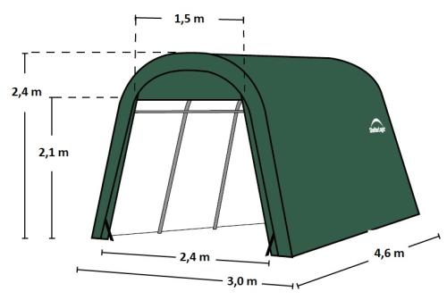 plachtová garáž 3,0x4,6 m - 62589EU