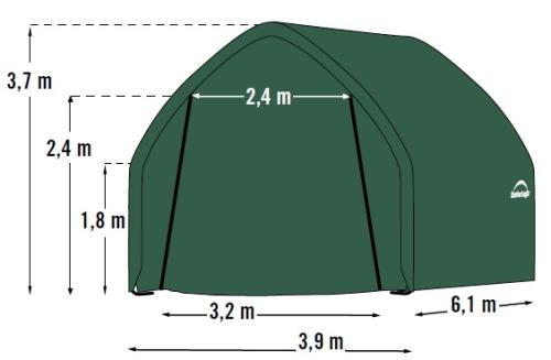 plachtová garáž 3,9x6,1 m - 62730EU