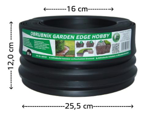záhradný obrubník GARDEN EDGE HOBBY 10 m čierny