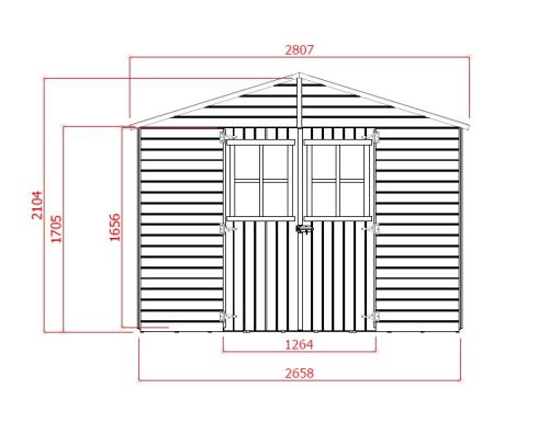 dřevěný domek SOLID ESTER 281 x 194 cm (P859) set