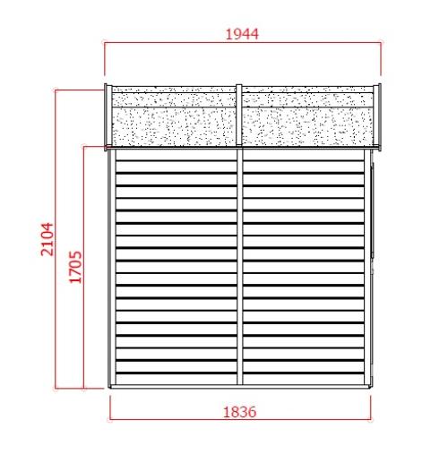 záhradný domček SOLID ESTER 281 x 194 cm (P859) set