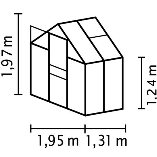 skleník VITAVIA VENUS 2500 PC 4 mm strieborný