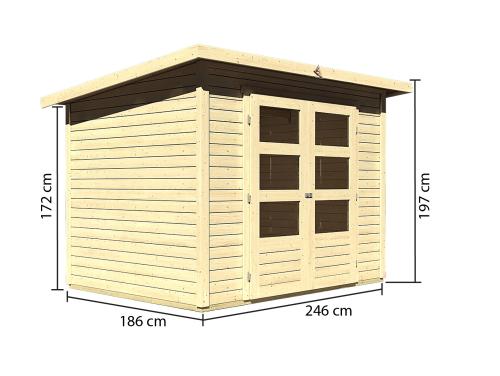 dřevěný domek KARIBU STOCKACH 3 (82978) natur