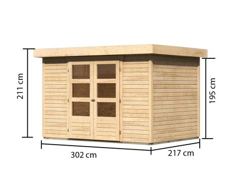 drevený domček KARIBU ASKOLA 4 (73061) natur 