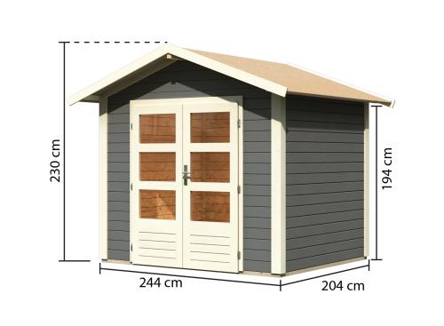 drevený domček KARIBU TALKAU 3 (83334) terragrau