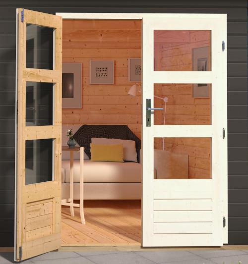 drevený domček KARIBU TALKAU 3 (83334) terragrau