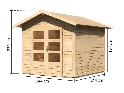 drevený domček KARIBU TALKAU 4 (83336) natur