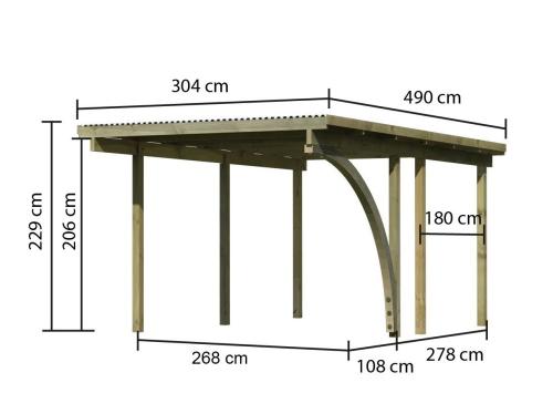 carport KARIBU ECO 1B 62025