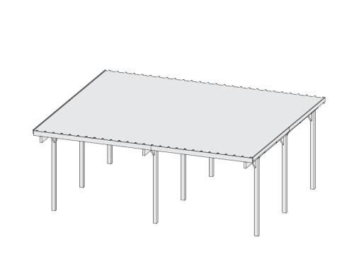 dvojitý carport KARIBU ECO 1A 62035