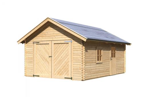dřevěná garáž KARIBU 43545 38 mm natur