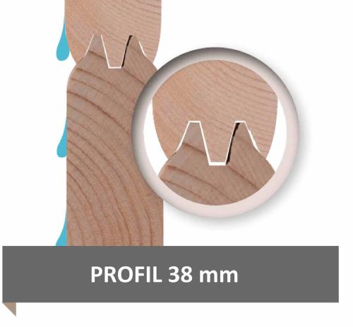 dřevěná garáž KARIBU 43545 38 mm natur