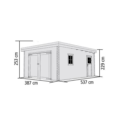 dřevěná garáž KARIBU 68284 40 mm natur