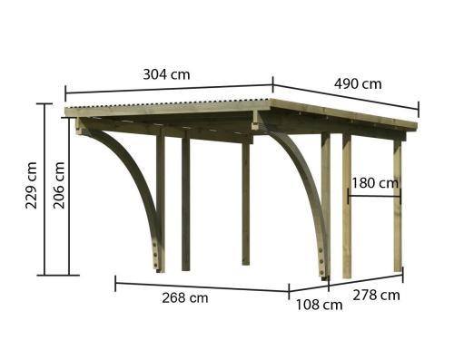 carport KARIBU ECO 1C 62027