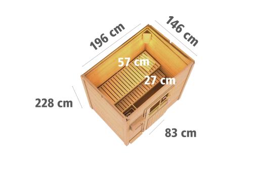 fínska sauna KARIBU JORGEN (86168)