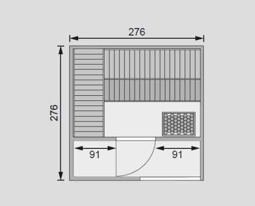 fínska sauna KARIBU CUBEN (80796) s predsieňou