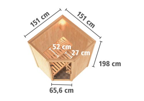 fínska sauna KARIBU LARIN (75604)