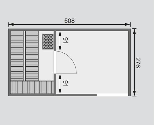 fínska sauna KARIBU HYGGE (86314) s predsieňou