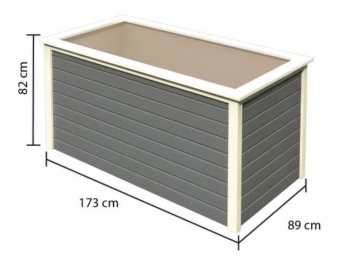 vyvýšený záhon KARIBU HOCHBEET 192 (64571) terragrau