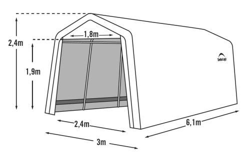 náhradná plachta pre garáž 3,0x6,1 m (62634EU)