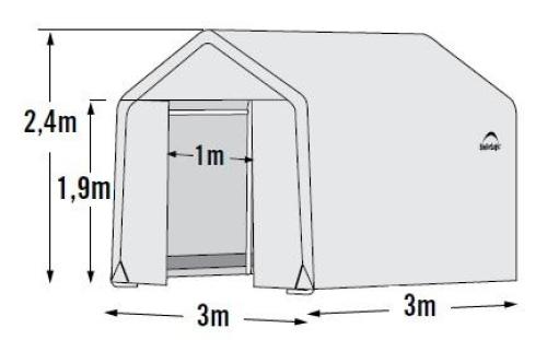 náhradná plachta pre fóliovník 3,0x3,0 m (70656EU)