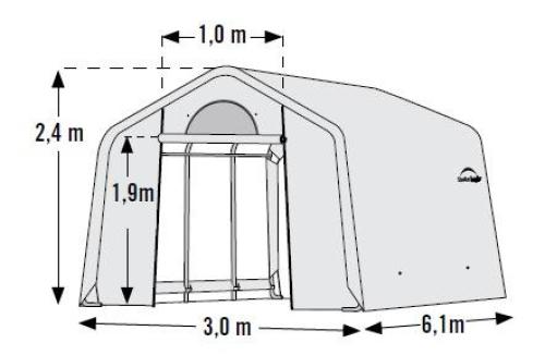 náhradná plachta pre fóliovník 3,0x6,1 m (70658EU)