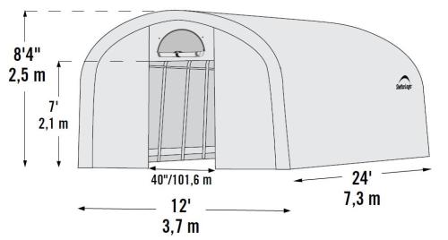 náhradná plachta pre fóliovník 3,7x7,3 m (70593EU)