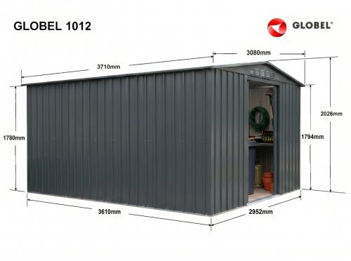 domček GLOBEL 1012 ANTRACIT so strešným oknom