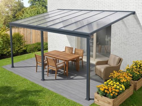 hliníková pergola LANITPLAST WALL 53 antracit + číry PC