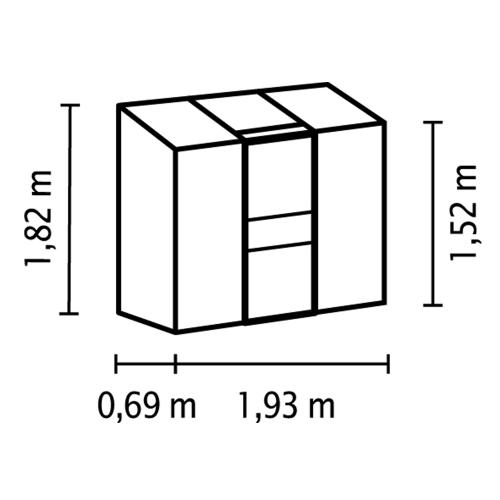 skleník VITAVIA IDA 1300 PC 4 mm strieborný