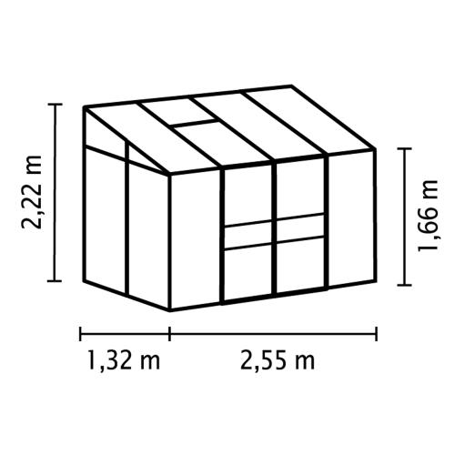 skleník VITAVIA IDA 3300 PC 4 mm stříbrný