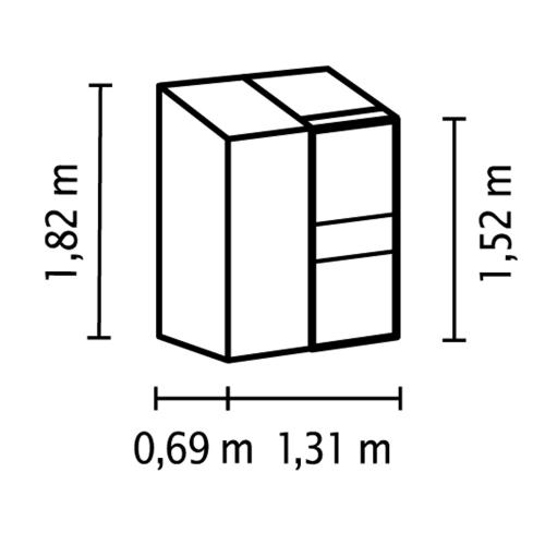 skleník VITAVIA IDA 900 PC 6 mm strieborný