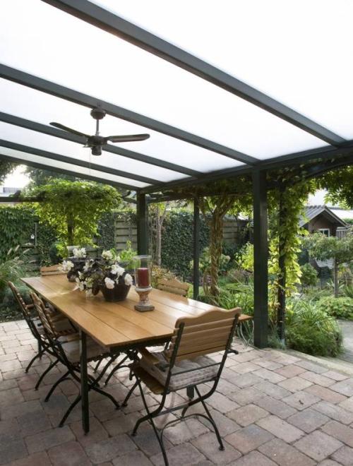 hliníková pergola SKYLUX CLIMALUX 5,0 x 4,0 m antracit + čirý PC