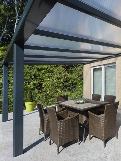 hliníková pergola SKYLUX CLIMALUX 6,0 x 3,0 m antracit + čirý PC