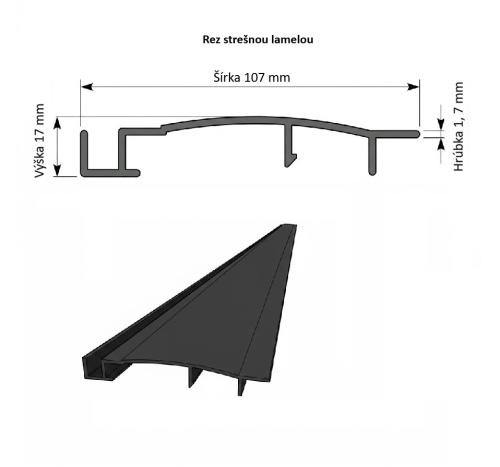 hliníková bioklimatická pergola LANITPLAST STANDARD 3x3 m