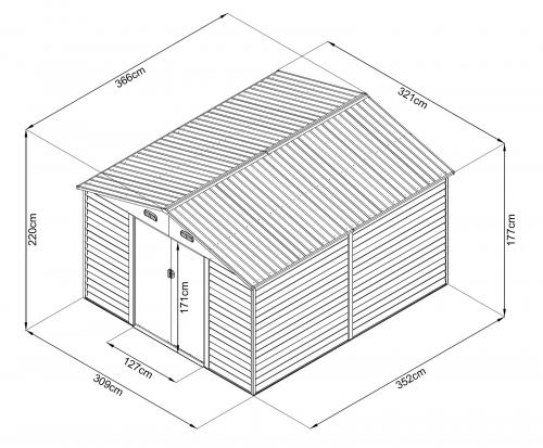 zahradní domek MAXTORE WOOD 1112