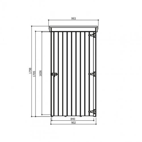 dřevěný domek SOLID DEBORA 1 - 90 x 96 cm (S8581-1)