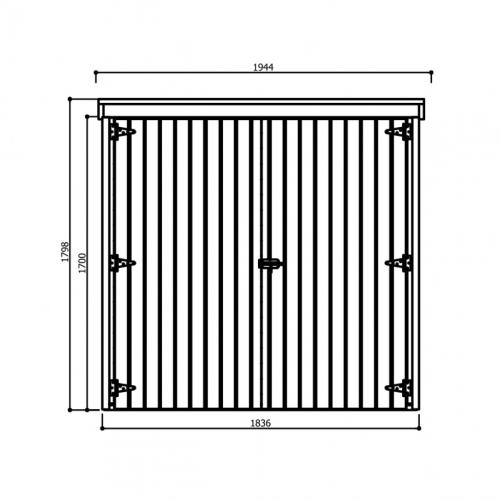 drevený domček SOLID DEBORA 2 - 90 x 183 cm (S8582-1)