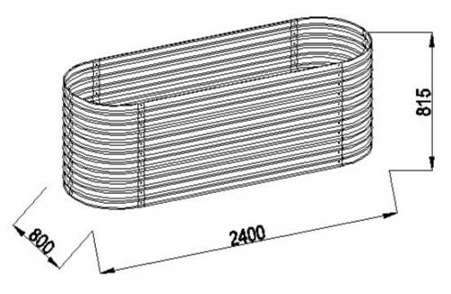 vyvýšený záhon LANITPLAST WAVE 248