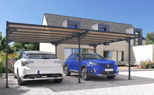 kovový přístřešek / carport TRIGANO JARDIN MISTRAL DOUBLE