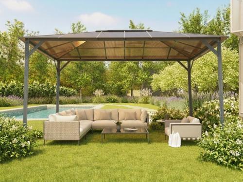 záhradný altán LANITPLAST 43 antracit + bronz PC