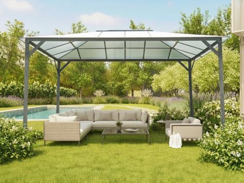 záhradný altán LANITPLAST 43 antracit + číry PC