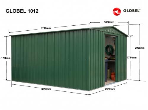 domček GLOBEL 1012 ZELENÝ so strešným oknom
