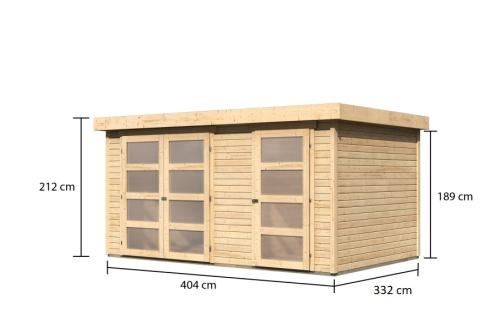 drevený domček KARIBU MÜHLENTRUP 3 (39047) natur