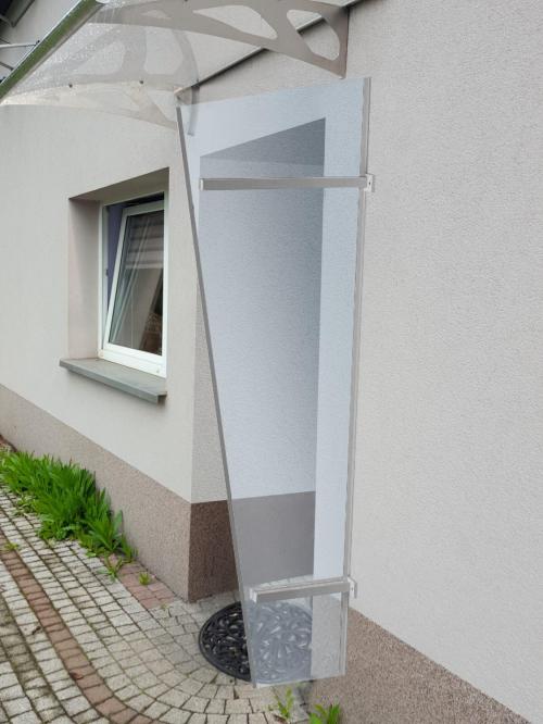 boční stěna LANITPLAST UNI stříbrná / PLEXI - V121