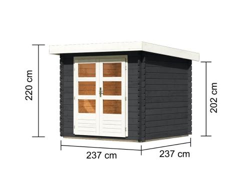 drevený domček KARIBU BASTRUP 2 (33016) antracit
