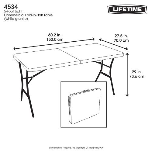 skládací stůl 150 cm LIFETIME 4534