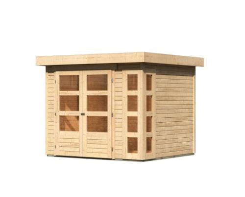 drevený domček KARIBU KERKO 3 (82926) natur