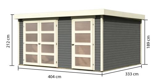 drevený domček KARIBU MÜHLENTRUP 3 (39048) terragrau